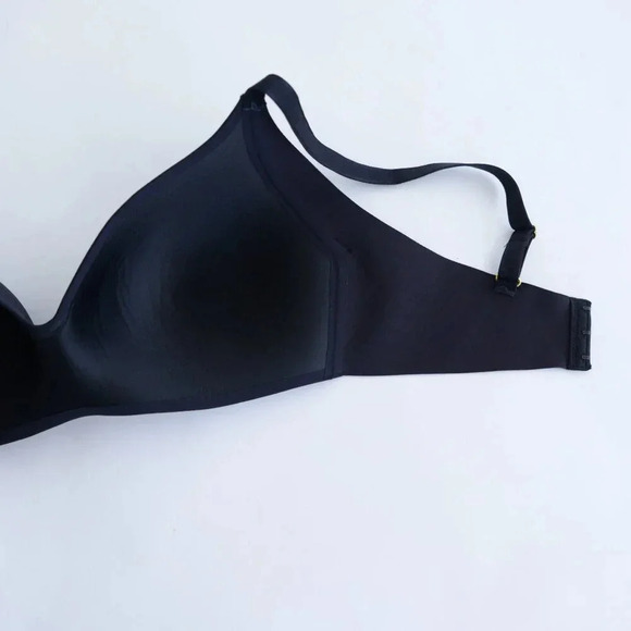 Knix Contour Black T-Shirt  Bra Spaghetti Straps 72% Nylon Size 7 - Picture 8 of 10